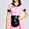 latex Pink Cutie Maid Dress handmade