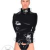 Ring buckle design latex clothing provides a fashionable and restrained feeling