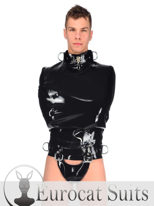 Ring buckle design latex clothing provides a fashionable and restrained feeling