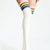 latex Pure White handmade stockings handmade