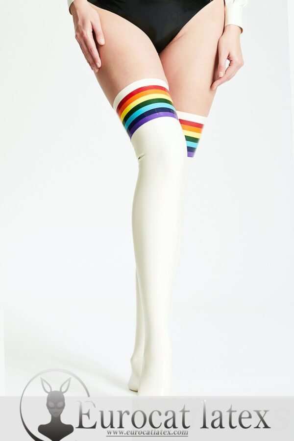 latex Pure White handmade stockings handmade