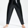 Black Sexy Latex Unisex Male Inflatable Pants outer thickness is 0.6mm