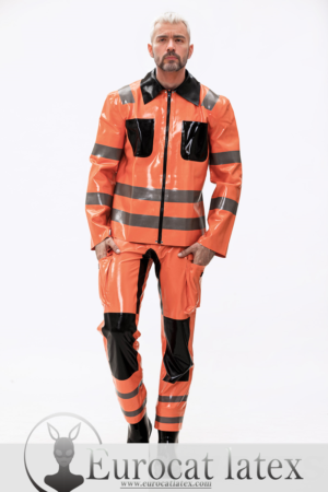 eurocat latex Male Fireman Style Uniform Jacket