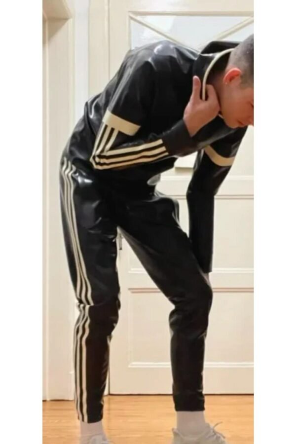 Male Elastic waistband with adjustable catsuit   Latex Costume Catsuit