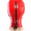 Latex mask with back zipper and contrasting eyes and mouth