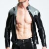 eurocat latex Male Front Zipper Casual Jacket