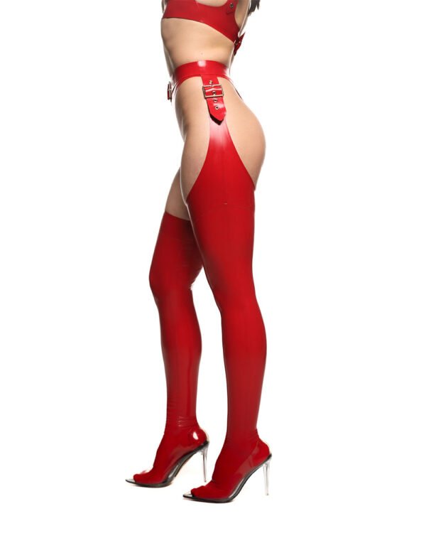 latex handmade Stockings Evie Red