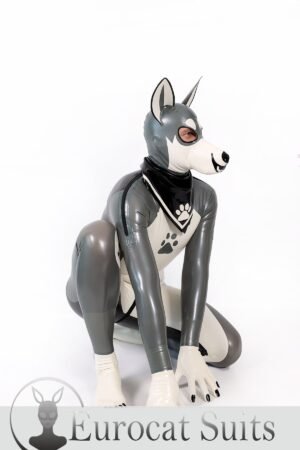 eurocat latex Male Grey Donkey Latex Catsuit