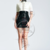 Melon-Sleeved Micro Cocktail Dress