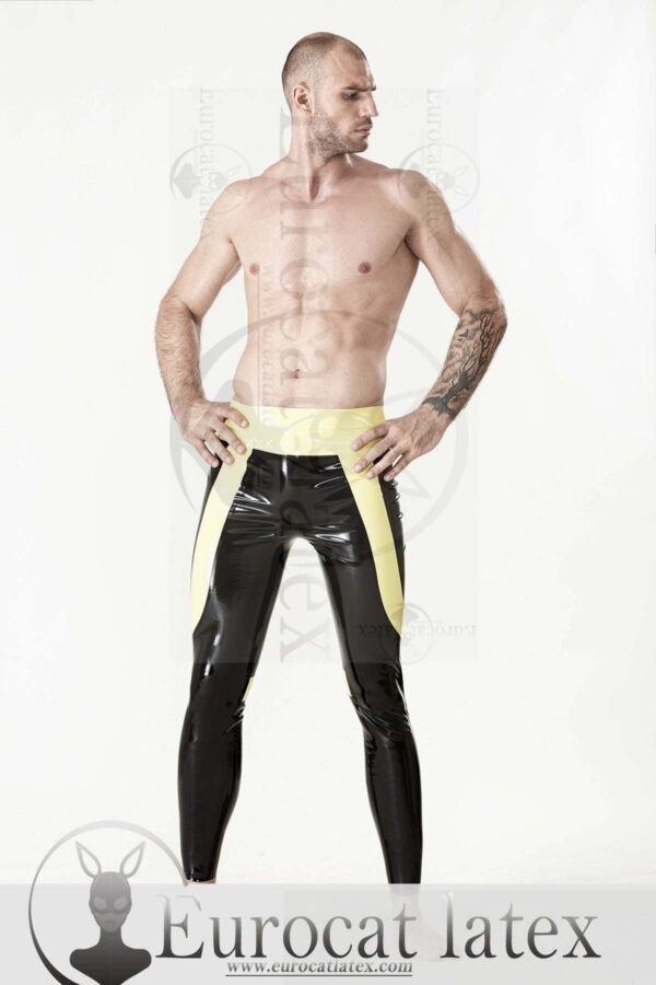 eurocat latex Male rubber Low-Cut 'Side-Striped' Leggings