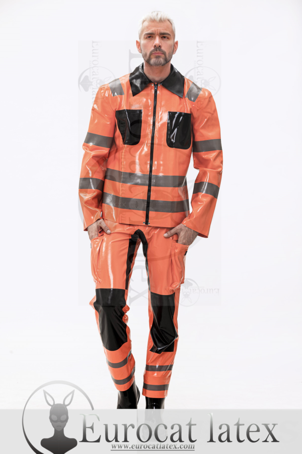 eurocat latex Male Fireman Style Uniform Jacket
