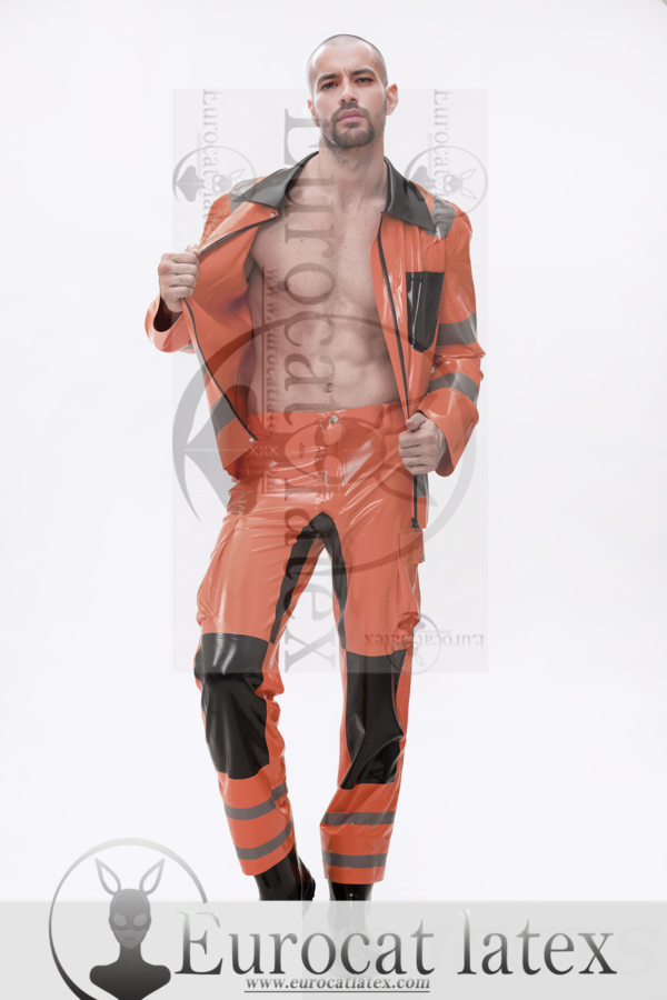 eurocat latex Male Fireman Style Uniform Jacket