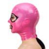 Latex Hood with Eyelashes contrast trim