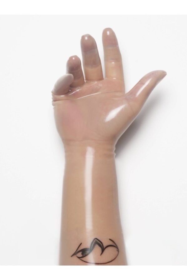 male fetihs latex gloves Short, Stretchy and Body Safe rubber Gloves chlorined 0.4mm