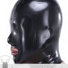 eurocat Male Latex Hood Rubber Fetish Wear Cosplay catsuits MASK LASER PERFORATE