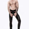 eurocat latex eurocatlatexMale Zip-Pocketed Jeans With Padded Kneesrubber design