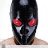 eurocat Male Latex Hood Rubber Fetish Wear Cosplay catsuits MASK FISH EYES MAK