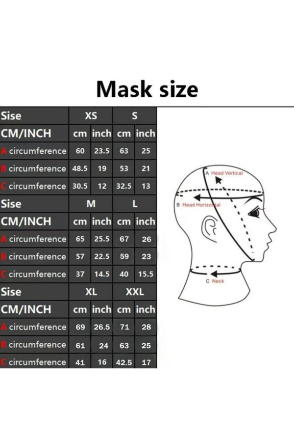 Latex Full Face Hood with No Eyes
