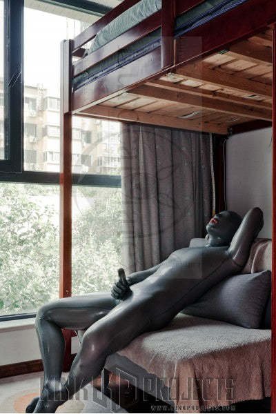 eurocat latex Male Standard 'Gimp' Fully-Enclosed Catsuit with Penis & Anal Sheaths
