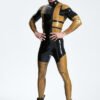 eurocat latex Male 'Blazing Gold' Back Zip Catsuit