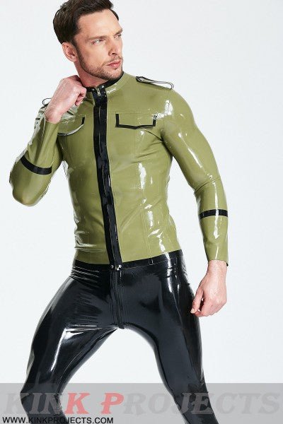 eurocat latex Male 'Military Cadet' Tunic Jacket