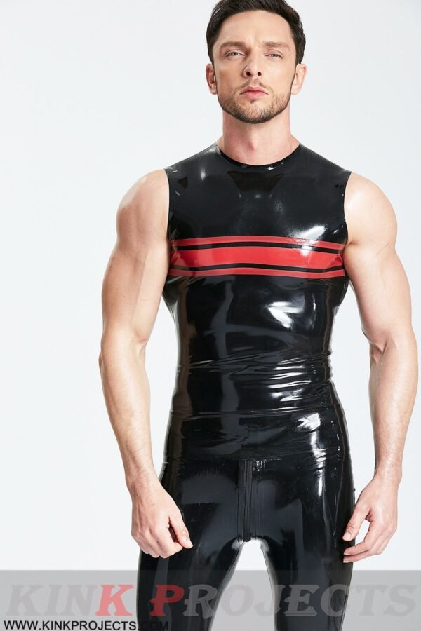 eurocat latex Male Striped Chest Tank Top