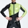 eurocat latex Male Asymmetric Long-Sleeved Tight-fitting Jacket
