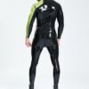 eurocat latex Male Asymmetric Long-Sleeved Tight-fitting Jacket