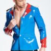 eurocat latex Male Wide-Necked Casual Lounge Jacket
