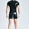 eurocat latex Male Striped Front-zip Surfsuit