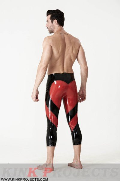 eurocat latex Male 'Heartening' Three-Quarter Zipperless Leggings
