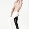 eurocat latex Male 'Yin-Yang' Belted Leggings