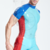 eurocat latex Male Tricolor Short-Sleeved Surfsuit