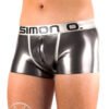Latex short men pants rubber trousers Latex with crotch customized