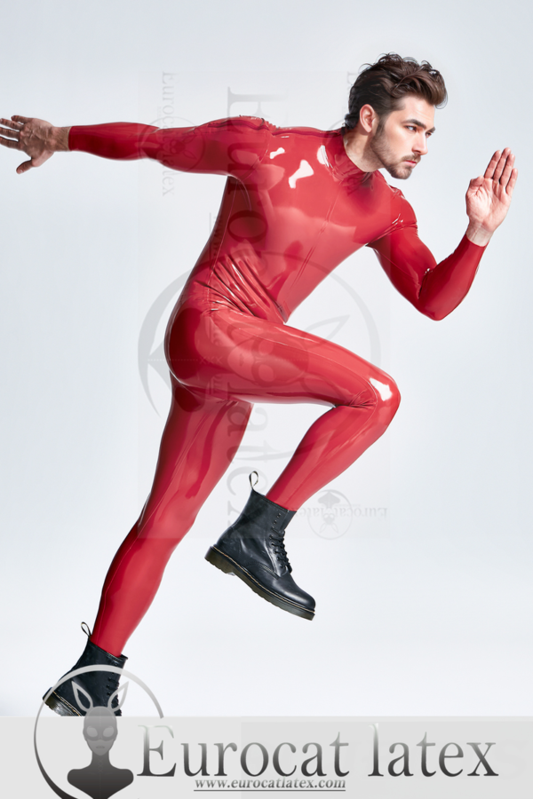 eurocat latex Male Shoulder-zip Catsuit