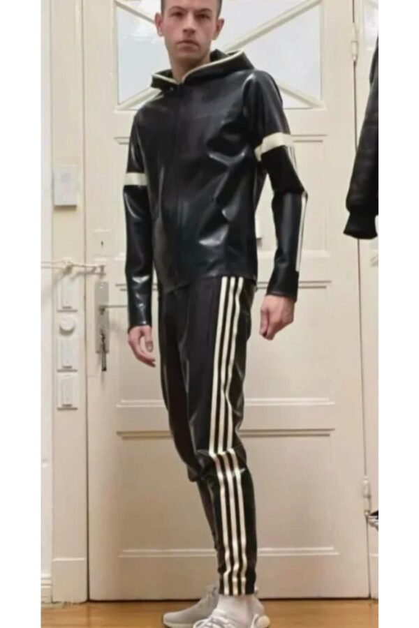 Male Elastic waistband with adjustable catsuit   Latex Costume Catsuit