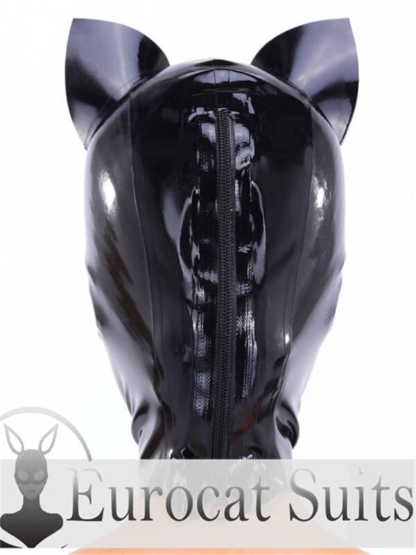 eurocat Latex Hood Rubber Fetish Wear Cosplay catsuits CAT MASK