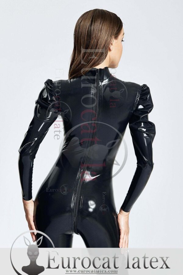 latex handmade Puffy-sleeved Catsuit
