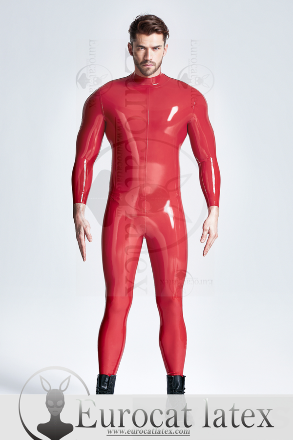 eurocat latex Male Shoulder-zip Catsuit