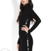 Latex High Collared Dress