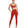 Shiny Latex Red Push Up Bra