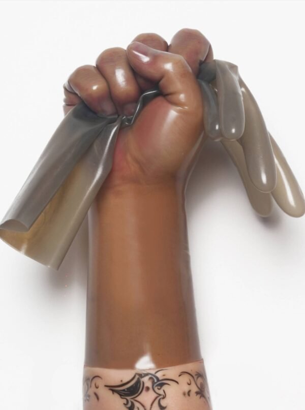 Translucent Grey Classic Short Molded Latex Gloves