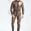 eurocat latex Male Translucent Front Zip 'Romper'