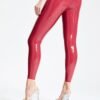 eurocat latex female Plum Red Leggings  'Criss-Cross' Tights