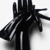 fetish latex Black Classic Short Molded Latex Gloves