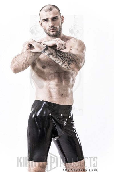 eurocat latex Male rubber Codpiece Cycling Shorts