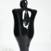 Black Sexy Unisex Latex Double-Layer Inflatable Sleepsac thickness are 0.4mm