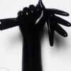 fetish latex Black Classic Short Molded Latex Gloves