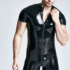 eurocat latex Male Striped Front-zip Surfsuit