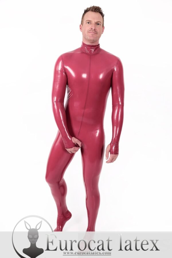 eurocat latex Male Mouth-Entry Gimp Suit with Sheath